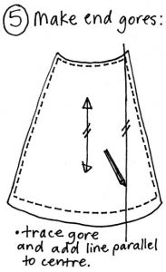 Free wrap skirt pattern step 5