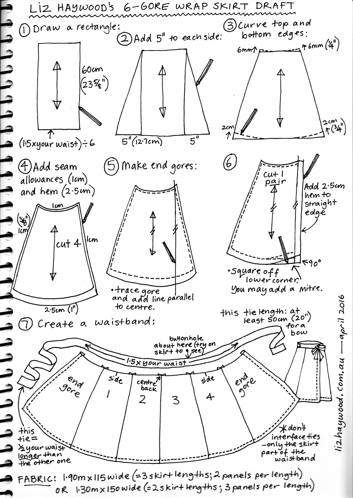 DIY Wrap Skirt From Scratch  Pattern Making And Sewing Tutorial 