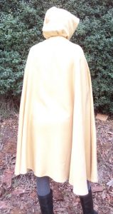 Free pattern dress ups cape gold cape on adult back view