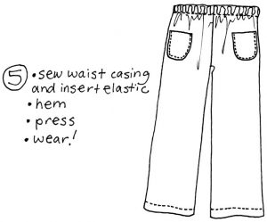 free pyjama pants pattern sewing step 5