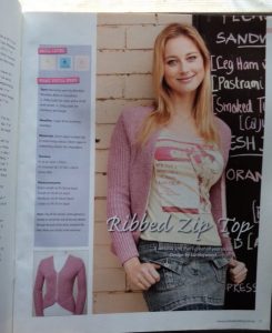 Yarn magazine issue 43 pink ribbed top