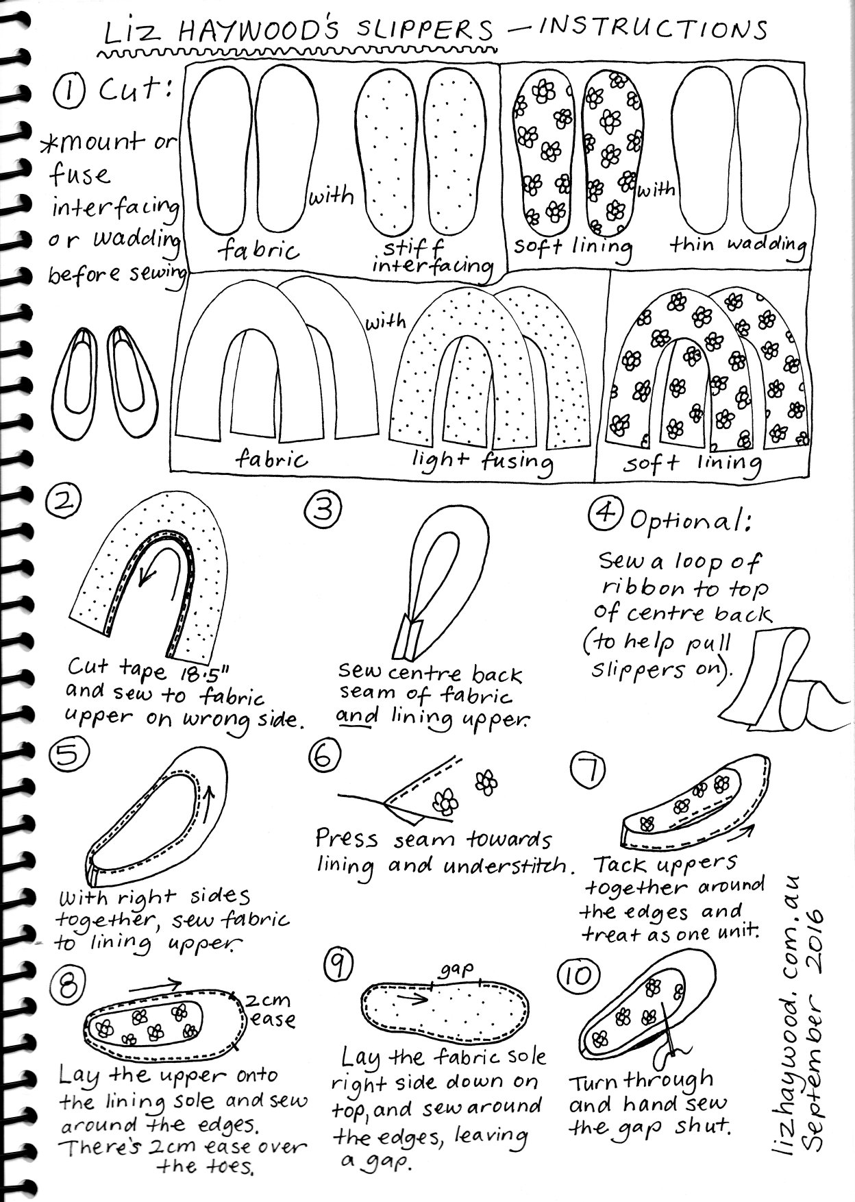 Free pattern ballerina slippers - The Craft of Clothes