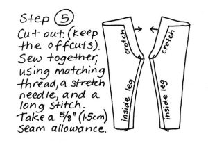 Zero waste leggings instructions step 5