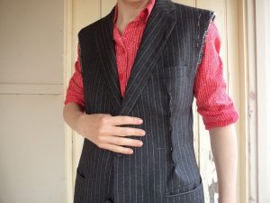 The Aquascutum Suit pinned ready to sew