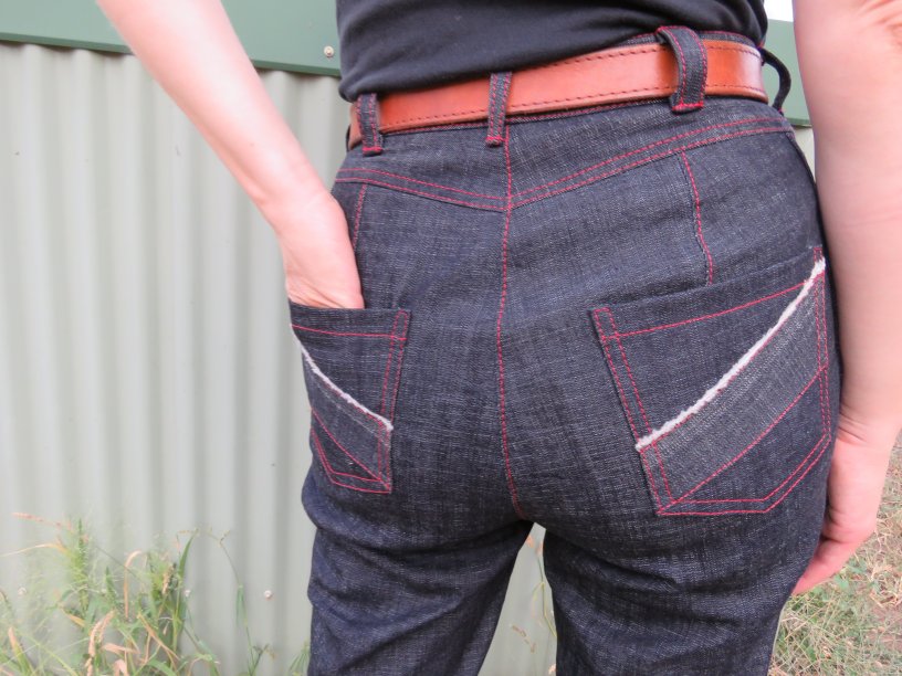 zero waste jeans back view
