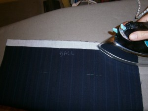 ironing fusing onto waist of skirt
