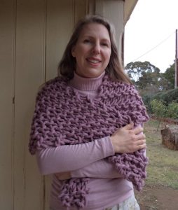 Nundle Mills 72 ply wool as a shawl