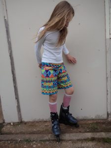 free childrens shorts pattern three quarters view