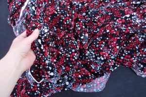A Christmas Day Dress spotty knit fabric