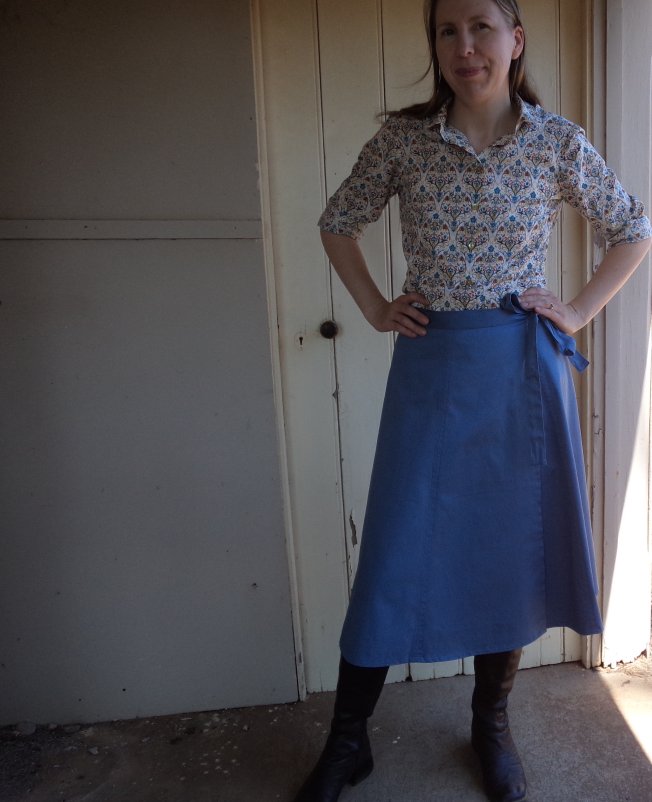 Zero Waste wrap skirt full length