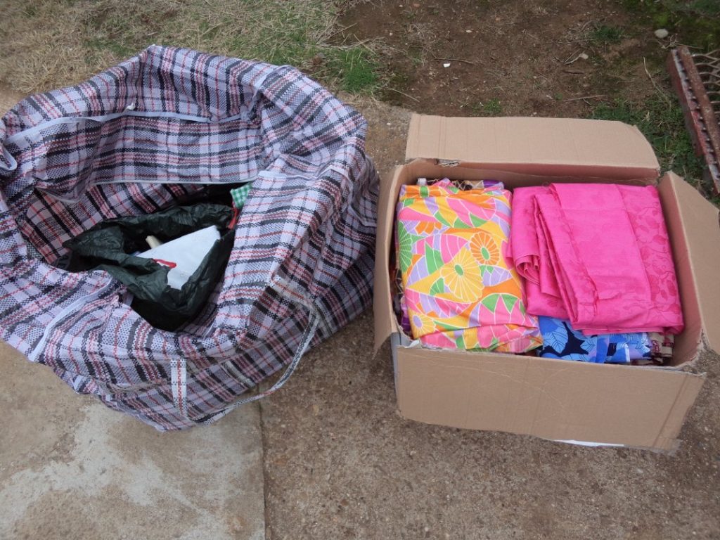 Time Capsule from the 1960s boxes of fabric