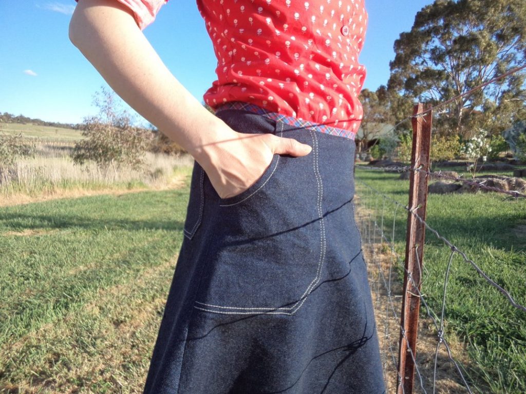 Dressmaking Debacles: Simplicity 1430 top and Burda 6769 denim skirt (love!)