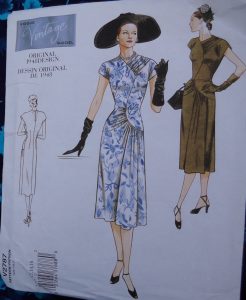 THAT blue dress Vogue 2787 pattern envelope