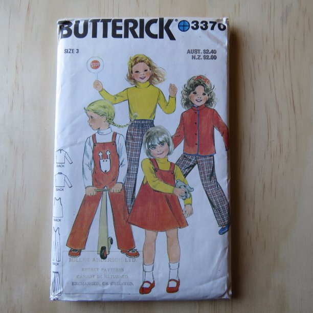 A lifetime of sewing patterns 1970s children 1