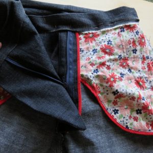 zero waste jeans fly front and pockets interior