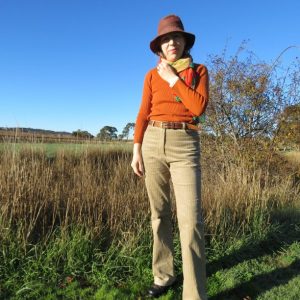 Hello New taupe corduroy trousers worn by Liz 2