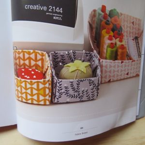 Stitched Sewing Organizers fabric boxes