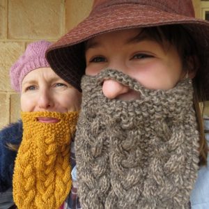 Knitted beards Hans and Lars funny