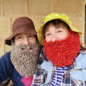 Knitted beards loopy beards