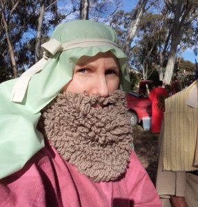 Knitted beard in pageant