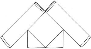 Geometric top sketch from zero waste sewing book