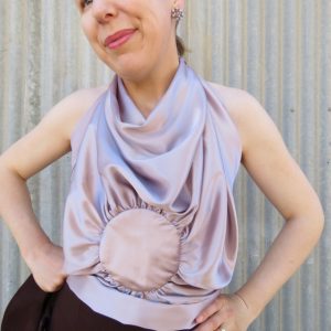 Zero Waste Yoyo top in satin closeup