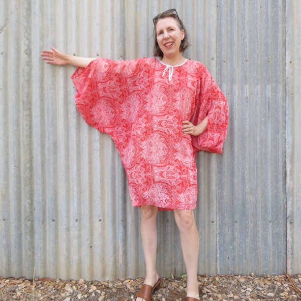 Boho dress from the Zero Waste Sewing book - prototype worn by Liz Haywood.