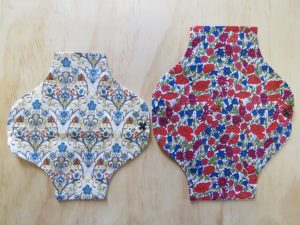 large and small cloth menstrual pads