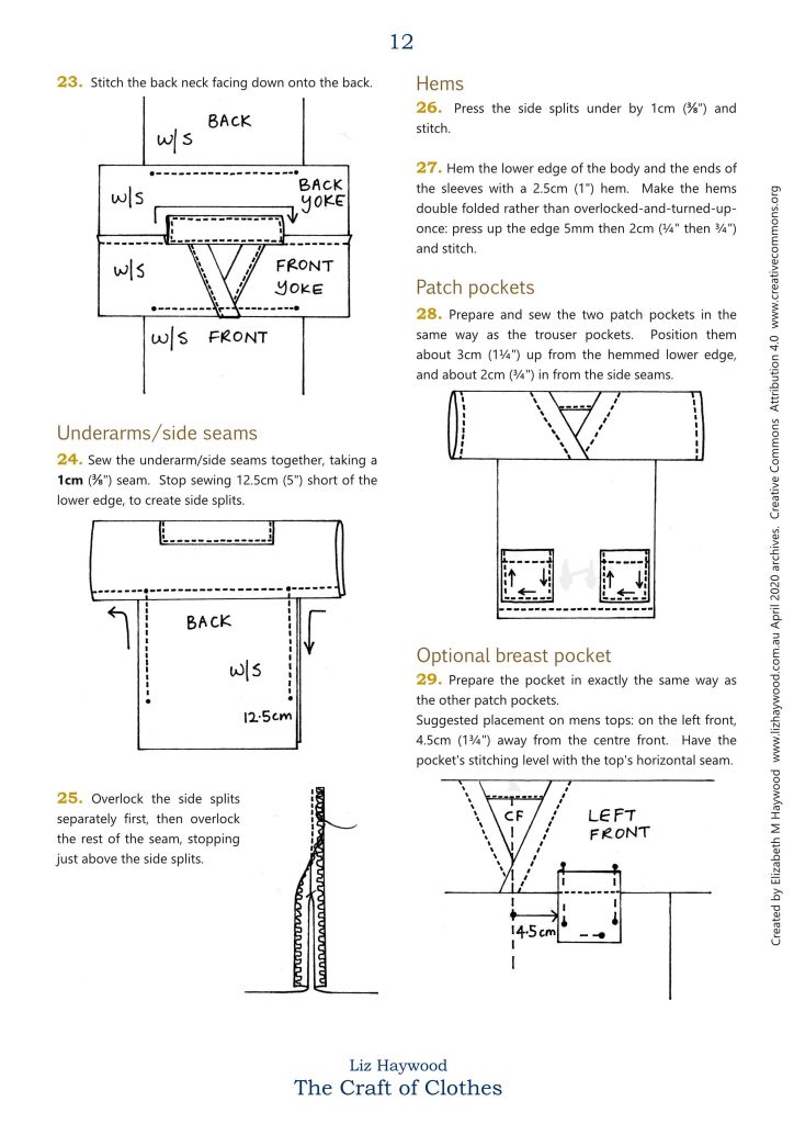 tutorial pocket on a scrub top pattern 1020