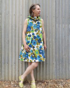 zero waste Lillypilly dress in curtain fabric