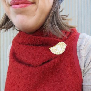 Lillypilly dress zero waste cowl neck worn folded