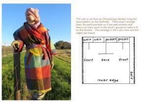Coat from a blanket one-seam