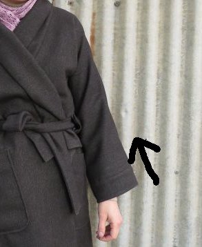 zero waste jedi coat revisited coat sleeves with arrow