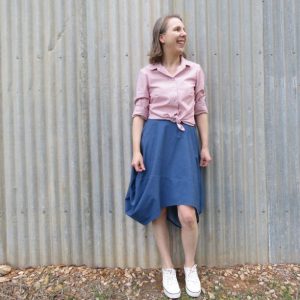 Clair skirt zero waste blue