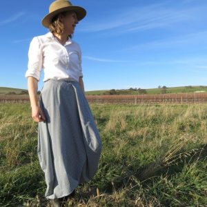 Clair skirt zero waste gingham