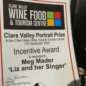 Meg Mader's award Clare Valley Portrait Prize