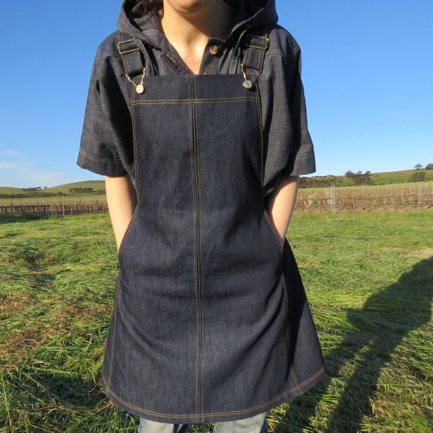 Smith Pinafore worn with Sawyer hoodie