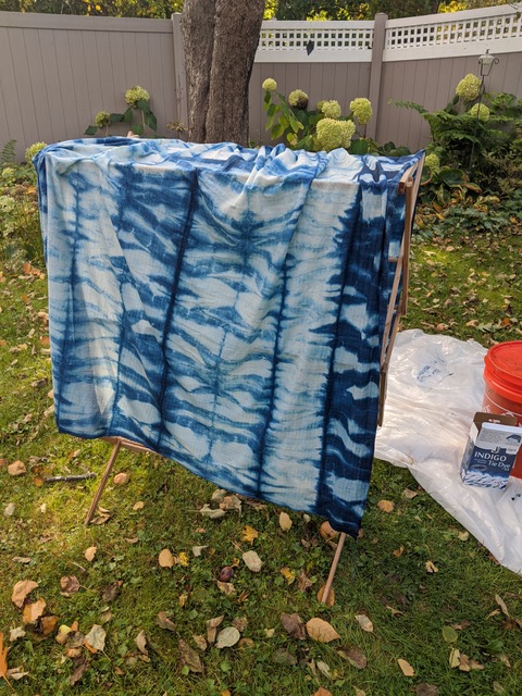 Sawyer hoodie fabric indigo dyed