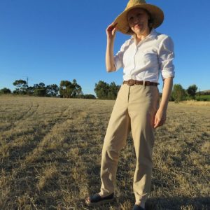 Holly McQuillans spiral trousers taupe