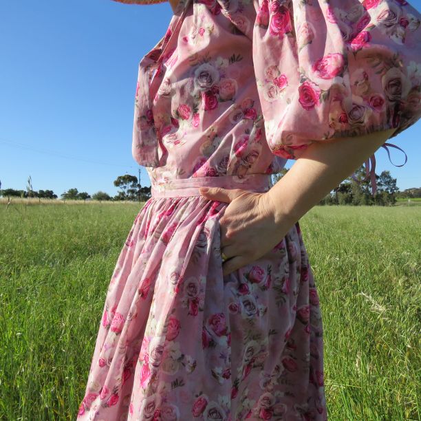 zero waste Cendre top as a dress with pockets