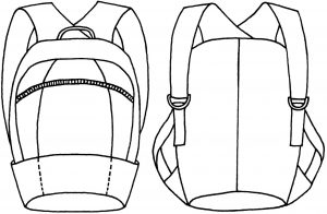Compact backpack sketch