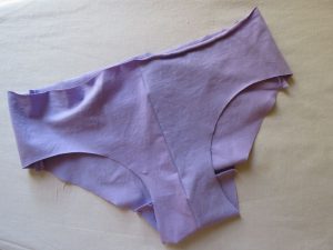 Zero waste undies basted together for a fitting