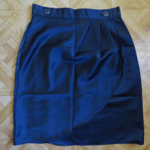 1991 grad parade navy wrap skirt