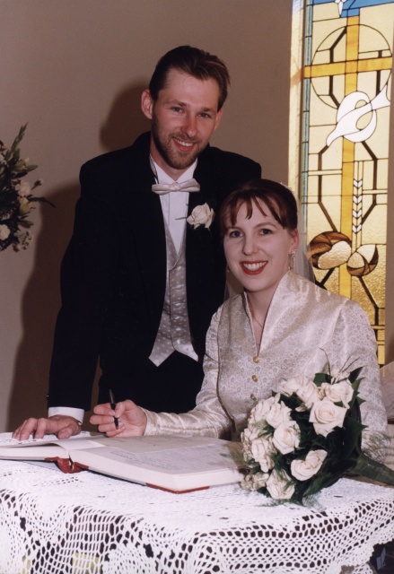 The happy couple 22 years ago