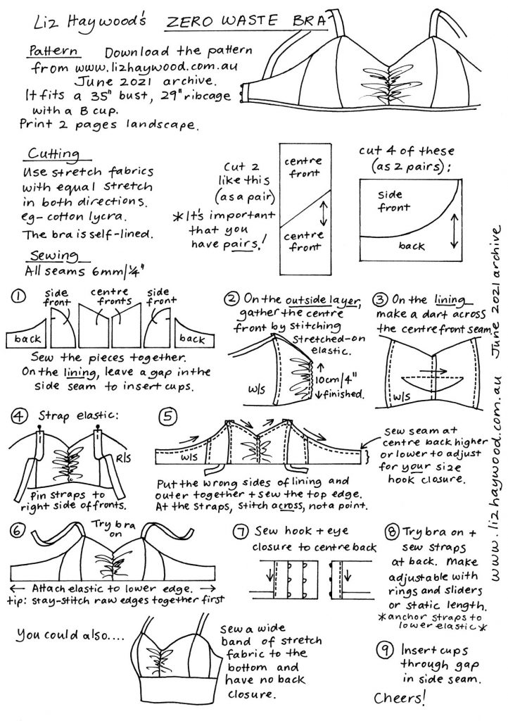 Four Bralette Sewing Patterns  Download Soft Bra Patterns