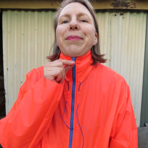 The collar on the Kiabi zero waste windbreaker