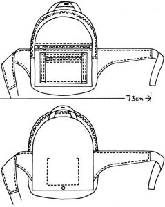 cyclist bag schematic sketch