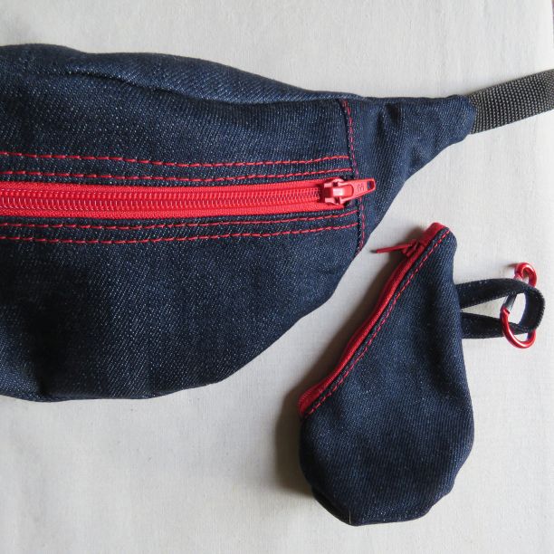 Denim waist bag