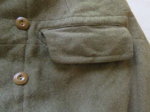 Flap pockets on army coat