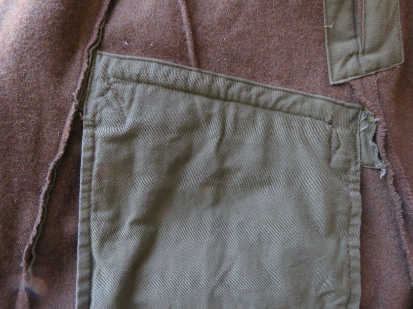 front pocket bags on army coat